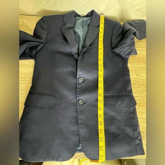 Hickey Freeman Boys 10H Navy Blue Wool Blazer Two Buttons Sport Coat - Picture 8 of 10